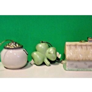 Lenox mini Irish ornaments set of 3